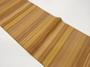 横縞模様織出し開き名古屋帯（額縁仕立て）